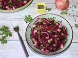 Salade de lentilles , betteraves et jambon