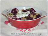 Salade de riz sauvage et de betteraves rouges