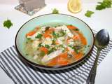 Soupe de poulet aux légumes et au millet