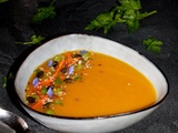 Velouté de pommes de terre et légumes au gingembre