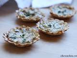 Mini-tartelettes express aux champignons et chèvre frais