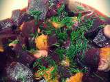 Salade de betteraves, oranges et aneth