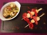 Mini Brochettes de Saint Jacques au chorizo