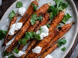 Carottes rôties au zaatar et feta fouettée