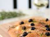 Focaccia aux olives,  crazy pâte