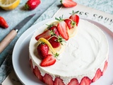 Fraisier, crème chiboust au citron