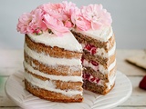 Layer cake à la fraise et rose