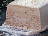 Semifreddo noix de coco et cacao { glace sans sorbetière; Raw Food}