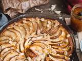 Tarte aux pommes, crème d'amande et brioche