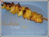 Brochettes de dinde au curry et au miel