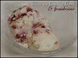 Glace au fromage blanc & framboises