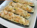 Courgettes farcies aux crevettes et riz au lait de coco