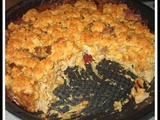 Crumble de poulet au cheddar