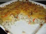 Gratin de crozets aux poireaux et surimi