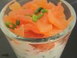 Verrine saumon fromage blanc