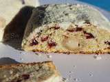 ChristStollen aux cranberrys, à la pistache et à la pâte d'amande (Stollen de Noël)