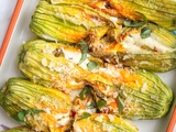 Fleurs de courgette farcies a la ricotta