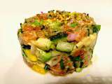 Tartare Saumon Avocat Mangue aux pistaches croquantes