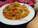 Fondue de butternut et de chou chinois