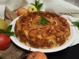 Gâteau irrésistible au fromage blanc pommes et noix