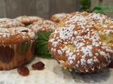 Muffins à la rhubarbe