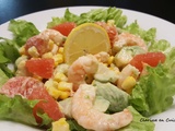 Salade cocktail avocat crevettes