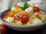 Salade estivale perlée aux crudités et melon