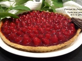 Tarte aux framboises et à la ganache