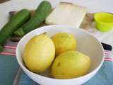 Muffins courgette, citron, raisins secs, cantal