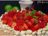 Pavlova fraises citron vert