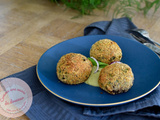 Arancini au riz noir ~ Farcis à la feta