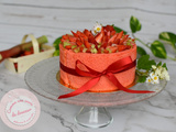 Charlotte printanière ~ Fraise & rhubarbe Mousse fromage blanc