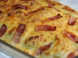 Cannellonis de chou gratinés au bacon