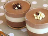 Verrines Mousse aux trois chocolats