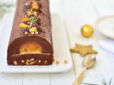 Bûche de Noël chocolat au lait et clémentine