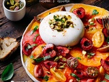 Salade de burrata, tomates et cerises