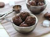 Glace au chocolat et aux éclats de palets au chocolat et à la fleur de sel