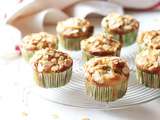 Muffins à la rhubarbe et au chocolat blanc