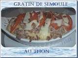 Gratin de semoule au thon