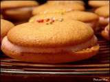 Whoopies à la mousse de fraise mentholée