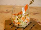 Verrine de surimi concombre et tomates