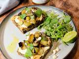 Smørrebrød aux aubergines et peanut butter Buddy Buddy