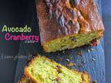 Gluten free Avocado Cranberry Cake { and a pinch of chia seeds } Cake sans gluten à l'avocat, canneberges { et graines de chia }