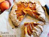 Tarte rustique aux nectarines  { pâte sucrée sans gluten à la cannelle }