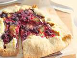 Tarte rustique framboises et rhubarbe (vegan)