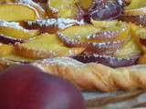 Tarte fine pêches et nectarines