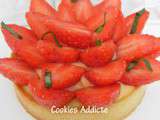 Tarte aux fraises et basilic