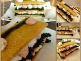 Mille-feuilles d'asperges et ses mousses gourmandes