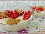 Mousse de mascarpone, fraises et cookies