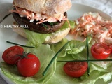 Burgers de portobellos au coleslaw